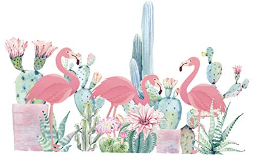 Cabilock Autocollant Mural Décoratif En Pvc Facile À Décoller Motif Flamant Rose