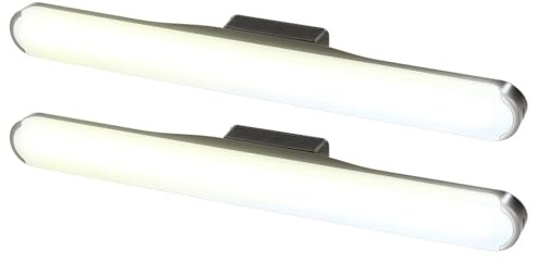 Lunartec LED-Leselichter: 2er-Set Akku-LED-Leselampen für Wand & Unterschrank, einstellbar, 35cm (Wandleseleuchten, Nachtlicht, Buch)