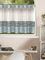 KAMACA Bistrogardine mit Ösen Panneau Scheibengardine Küchengardine Kurzstore transparent Küche Ösenpanneau Voile ganzjährig (HxB 45x145 cm Alexis Petrol/grau)