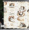 ABAKUHAUS Chat Rideau de Douche, Motif Vintage avec des Chatons Aux Yeux Bleus Souriants Cœurs, Material Resistente al Agua Durable Estampa Digital, 175 cm x 200 cm, Ivoire Brun Pâle Gris