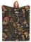 Turamurra Retro Mushroom Blanket Gifts for Women Girls Kids Soft Warm Lightweight Cozy Fairy Forest Flowers Plants Throw Blankets for Bed Sofa Living Room Couch Home Decor 80x60