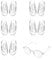 5Pairs Push Fit Glasses Nose Pads Silicone Nose Support Cushions Push in Anti Slip Pad Stop Slipping Down Clear Soft Flexible Comfort Lightweight Repair for Wire Frame Eyeglasses Sunglasses Spectacles