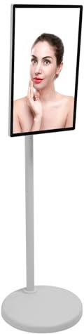 Tnfeeon 24 Inch Portable Touch Screen TV Wirelessing Bluetooth 8G 128G Portable Standing Mobile Smart TV for Wirelessing Projection Live Broadcasting (UK Plug)