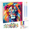 Viart Löwe Malen Nach Zahlen mit Rahmen-Malen nach Zahlen Erwachsene Geschenkbox,Lion Paint by Numbers Adult für Home Wand Dekor 20x20cm