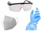 IVARIO Probenahme-Asbest-Schutz-Set - FFP3-Maske, Handschuhe, Schutzbrille. Größe M
