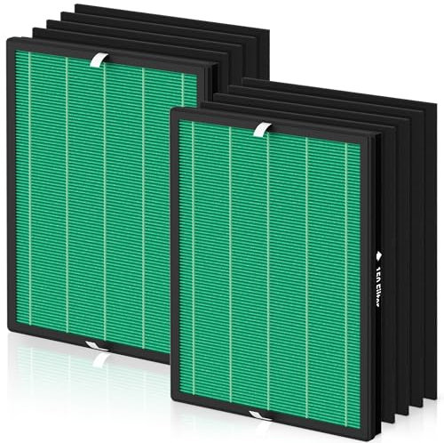 FCFMY 2 paquetes de 150 filtros HEPA de repuesto para purificador de aire Coway Airmega 150 con 8 filtros de carbón activado, número de pieza AP-1019C-FP