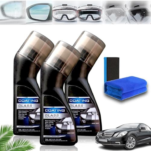 Transactione Micro-Molecular Anti-Fog Coating Agent Wiper, Magic Gem-Beschichtung für Glas, Antibeschlag-Auto-Windschutzscheibe, Auto-Entnebelung für Auto-Windschutzscheibe, Fenster (3pcs)