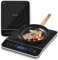 Aigostar Bluefire - Induktionskochfeld,10 Leistungsstufen, 200W-2000Watt, Temperaturbereich 60-240°C, LED Display, Schwarz, 2 Artikel