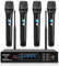 MIZISNR 4 Channel Wireless Microphone System, Professional UHF Cordless Handheld Microphones set for Singer, Metal Receiver with Adjustable Frequency Auto Scan 300ft Range for Singing karaoke Speaking