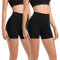 Leafigure 2er Pack Radlerhose Damen Kurz Set Hohe Taille Sporthose Shorts Blickdicht Sommer Hotpants Leggings für Gym Fitness Yoga Schwarz LXL
