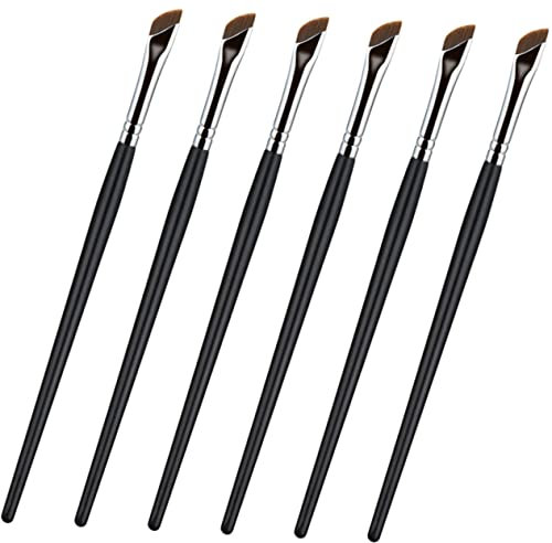 HAPINARY 6St Augenbrauenbürste Make-up Pinsel dünner Eyeliner-Pinsel feste dünne Borste Gel kosmetikpinsel makeup brushes abgewinkelter Eyeliner-Pinsel Flacher Augenbrauenpinsel Holz