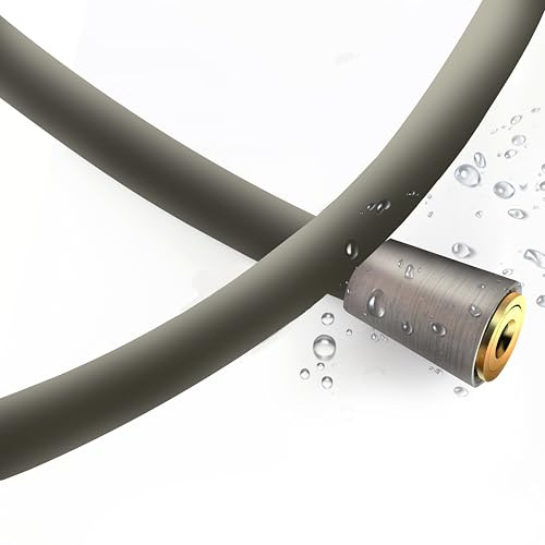 HOMEWELL Silicone Shower Hose, Anti-Twist, 150CM, Light Gray | Explosion-proof layer, flexible,soft skin-friendly, pets feeling peace, anti-twist, easy clean, free from firt accumulation