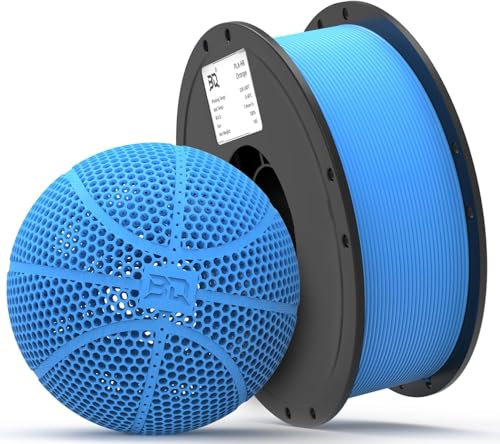 BIQU PLA-HR Filament 1.75mm, 1KG 3D Drucker Filament, 3D Drucker Filament PLA-HR Passt für die meisten FDM 3D-Drucker, zum Drucken von Airless-Basketbällen, Haltbarkeit und Flexibilität, Blau