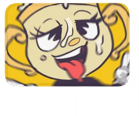 OOAHJEID Bathroom door mat Cuphead Ms Chalice Game Bathroom Mat Cup Doormat Kitchen Carpet Entrance Door Rug Home Decor