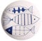 Alipis Lot De 3 Assiettes À Dîner À Motif De Poisson Artistique En Porcelaine À Main Levée De 8 Pouces Pour La Maison Et Le Présent