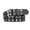 PANYI Schwarz NietengüRtel Damen 110 cm Studded Belt Doppelloch NietengüRtel Punk GüRtel Verwendet Zum Zusammenpassen mit Verschiedenen Kleidern und Jeans