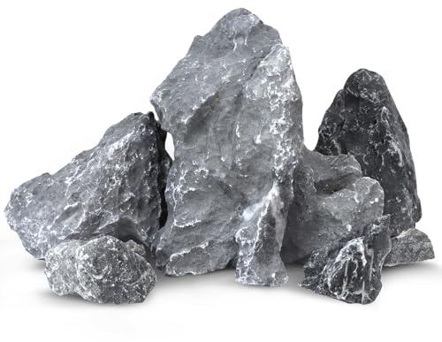 VOKOY 2.5lb Natural Seiryu Stones, Aquarium Rocks Decoration Aquascaping Stone Landscaping Model for Fish Tank Decor Terrariums Paludariums Reptile Enclosures Gardens, 2-6 inches