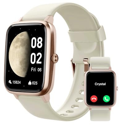 GRV - Reloj inteligente para teléfonos iOS y Android (contestar/hacer llamadas), relojes para mujer, IP68, resistente al agua, reloj inteligente con seguimiento de actividad física con frecuencia