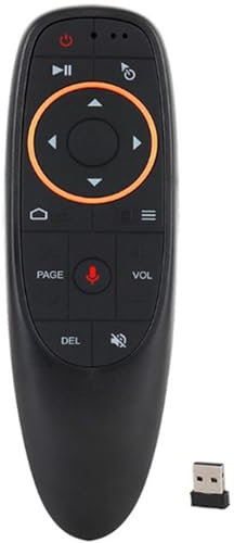 GERUI Air Mouse Wireless Keyboard, 2.4G Wireless Voice Airmouse Airmouse Airmouse Control Remoto Teclado Portátil Air Mouse Keyboard Mando a distancia con Giroscopio para Smart TV, PC, TV Box