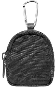AzureRay Mini Porte-Monnaie & Pochette pour Enfants – Porte-Coin avec Fermeture Éclair et Anneau, Style Mini Sac à Dos – Pratique pour Mademoiselle & Garçon (Noir) (Noir)