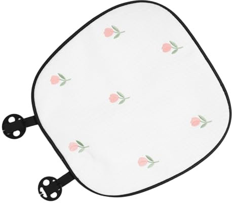 SOLUSTRE Sitzkissen Für Auto Mit Tulpenmuster Leinen-autositzbezug Dekoratives Sitzpolster Baumwoll-sitzkissen Auto-innensitzpolster Kühlender Sitzschutz Für Sommer