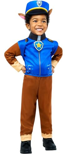 Rubies Official Paw Patrol Chase Toddler Costume, Kids Fancy Dress, Size Age 3-4 Years Halloween