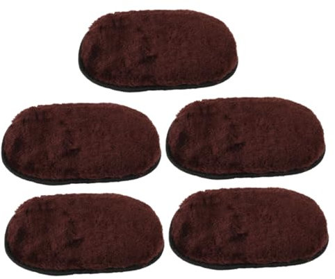 SHERCHPRY 5pcs Shoe Polishing Gloves: Faux Wool Silver Polishing Cleaning Mitts For Jewelry Gold Brass Copper Blinds Debris Ring Stainless Metal