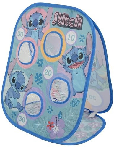 Disney Stitch Kids 2 in 1 Bean Bag Toss & Target Game | Quick & Easy Pop Up Indoor Outdoor Play | Childrens Fun Garden Beach Camping Party Games | Ages 3+
