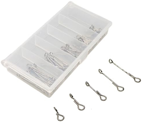 Fuulqgui 50 Pack Fly Tying Materials Set | Articulated Shanks, Hooks & Beads, For Streamers, Ideal for Tying Articulated Streamers, Freshwater & Saltwater Fishing