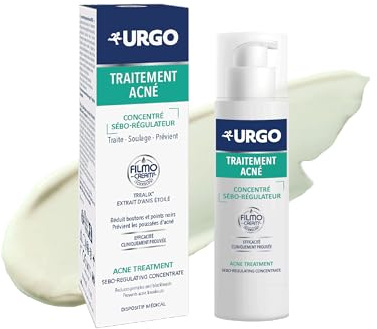 Urgo Akne-Behandlung Filmocreme®, Talgregulierendes Konzentrat, 30 ml | Reduziert Pickel und Mitesser – beugt Akneausbrüchen vor - leichte, einfach aufzutragene Emulsion