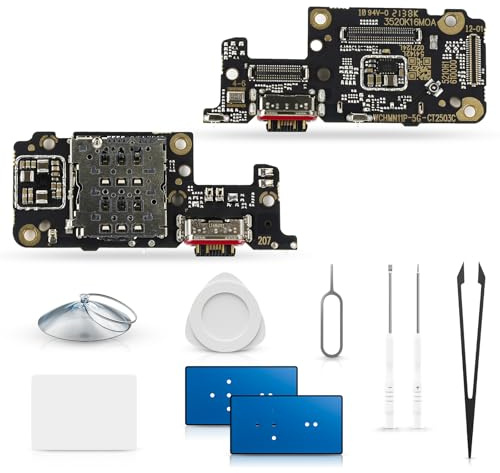 ExtKry Puerto de Carga para Xiaomi Redmi Note 11 Pro+ 5G Kit Reparación | Conector de carga flex de carga placa de carga charger port con micrófono y kit reparación.