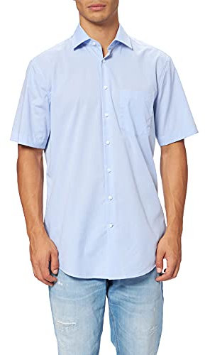 Seidensticker Herren Mens Regular Shortsleeve Businesshemd, Hellblau(003001), 39 EU