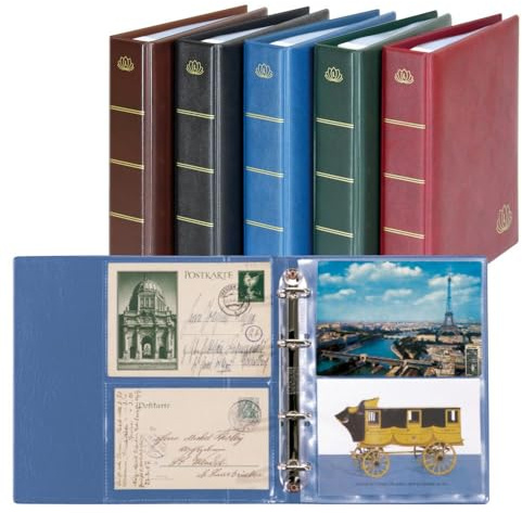 LINDNER Das Original Album Lotus pour Cartes Postales- Bleu