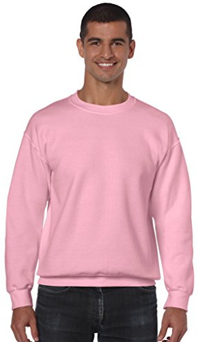 Gildan Herren 50/50 Adult Crewneck Sweat Sweatshirt, Pink (Light Pink), L