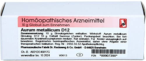 AURUM METALLICUM D 12 Globul 10 g