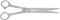 EHASO Gebogene Hundeschere, Rostfrei, 20cm matt