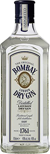 Bombay Distilled London Dry Gin, 40 % vol., 70 cl/700 ml, infusé à la vapeur avec 8 plantes exotiques sélectionnées à la main