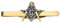 BOBIJOO Jewelry - Pince à cravate franc-maçon Métal Or Bleu Equerre Compas G