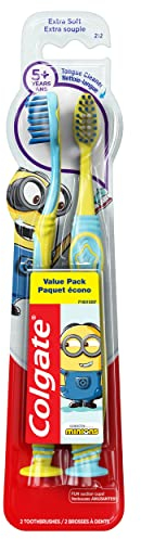 Colgate Kinder-Zahnbürste mit Saugnapf, extra weich, Minions, 2 Stück