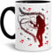 Tasse mit Design ?E-Gitarre Musik Noten - Kaffeetasse Innen und Henkel Schwarz/Mug/Cup - Qualität Made in Germany