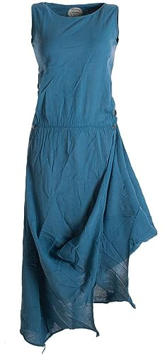 Vishes - Alternative Bekleidung - Ärmelloses Lagenlook Kleid aus Baumwolle zum Hochbinden