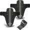 NICEDACK MTB Schutzbleche,Fahrrad Mudguard 2 Stücke MTB Mud Guard Mountainbike Hinten und Vorne Schlamm schaber Spritzschutz (B-Schutzbleche Carbon Look, B-Silbernes Logo 2pcs)