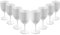 Lot de 8 grands verres à vin blanc incassables réutilisables en plastique polycarbonate (310 ml à hauteur du bord 18,8 cm, diamètre maximum 8,1 cm) Alternative réaliste au verre – Fabriqué au