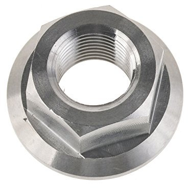 Yaruijia Titan DIN6923 M5/M6/M8/M10/M12/M14 Flansch Sechskantmutter für Fahrrad Motorrad Teile (M10 x 1,00 mm, Titan)