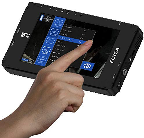 Fotga DP500IIIS A70 7 Pouces FHD IPS Moniteur de Terrain vidéo 1920x1080, Prise en Charge d'entrée/Sortie HDMI 4K, Plaque Double Batterie NP-F pour caméscope cinéma sans Miroir DSLR