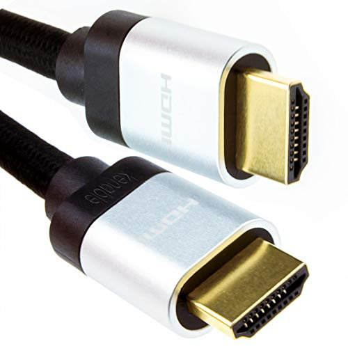 HDMI v2.1 Ultra High Speed HDR 8K 60Hz 4K 120Hz 48Gbps eARC Cable 0.5m Silver [0.5 metres]