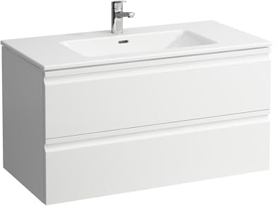 Laufen Pro S Set, Waschtisch, 1 Hahnloch, Überlauf, inkl. Waschtischunterschrank, 2 Schubladen, 1000x500mm, Farbe: Snow (weiß matt)