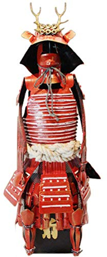 Siunwdiy Japanische Samurai Statue, Japanisches Modell von Vintage Samurai-Rüstung Modell Sanada Yukimura Desktop-Dekoration Statuen, Desktop-Bar Restaurant Vintage-Dekoration,16x12x42cm