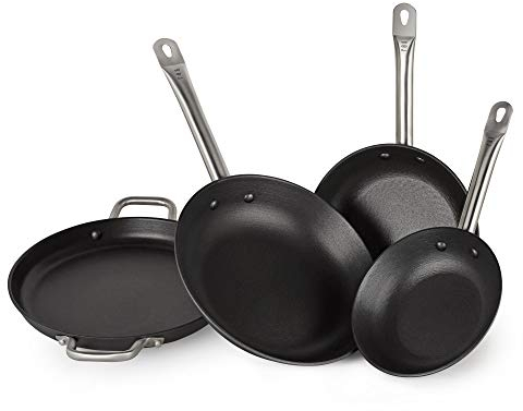 BOJ Batería de Cocina NEW CLASSIC - Hierro fundido - conjunto de ollas y sartenes (4 sartenes)