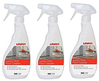 Unika Luxury Vinyl Floor Cleaner Fast Acting with no rinsing 500ml Pack of 3